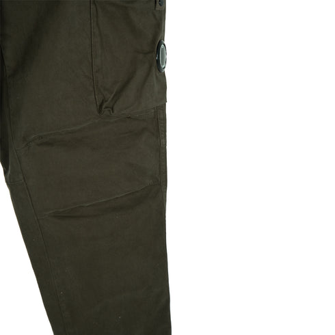 C.P. Company Stretch Sateen Pants Loose Fit Ivy Green 683 13CMPA123A-005529G Degli Uberti